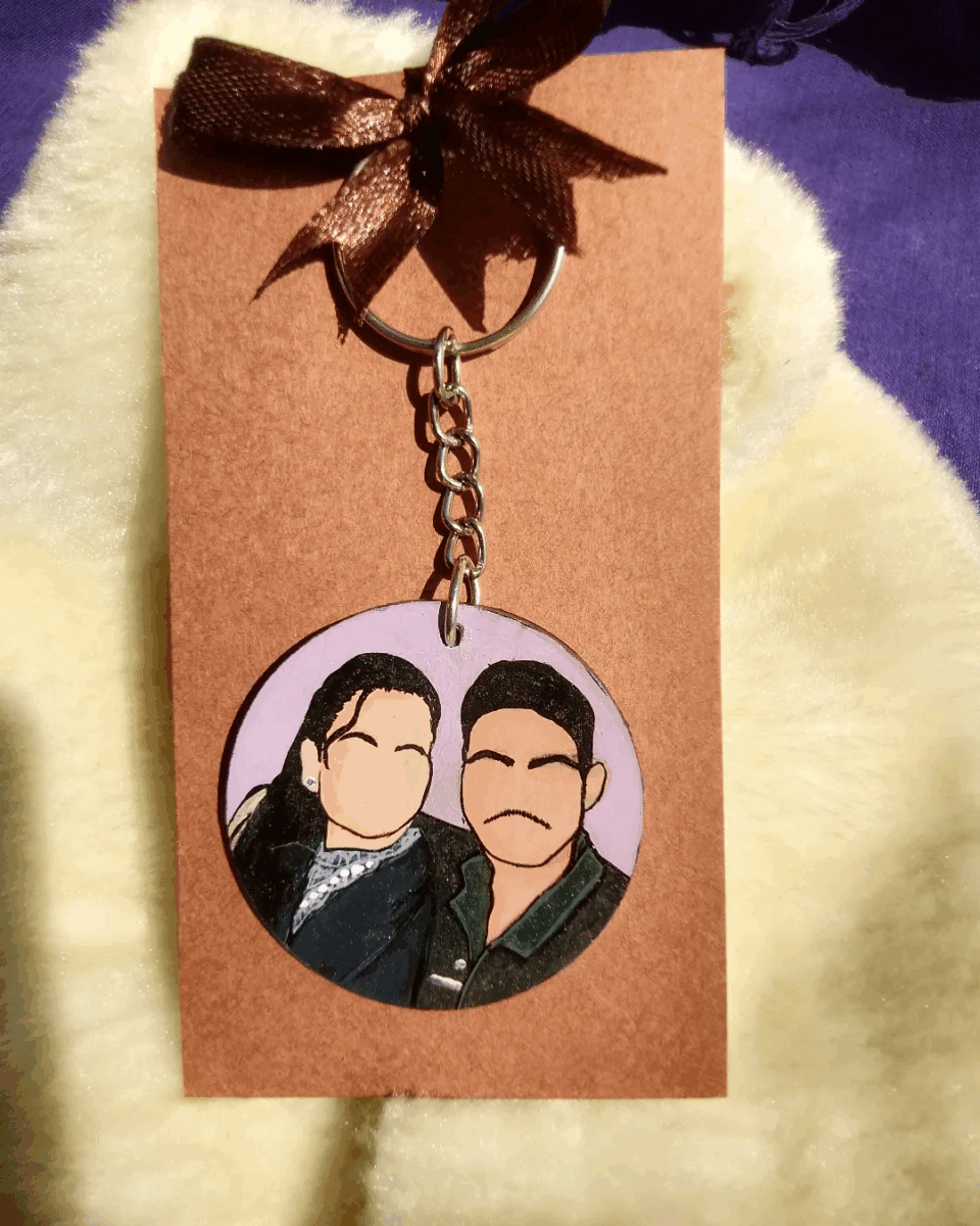 Suyam Strokes potraits Keychain