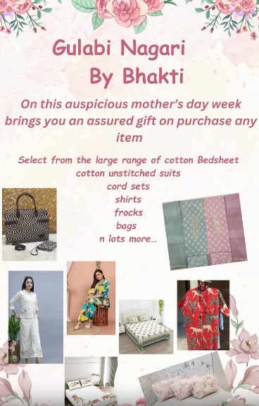 Celebrate Mother’s Day Week with Gulabi Nagari by Bhakti – Assured Gifts & Exclusive Discounts! Mother's Day Offers